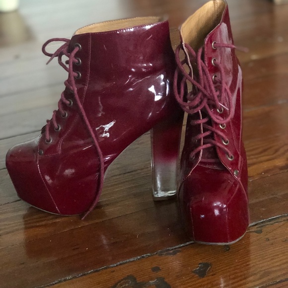 Jeffrey Campbell Red patent leather Litas rare! - Picture 3 of 3